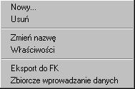 279 Rys. 7-2 Menu podręczne okna katalogu pracowników.