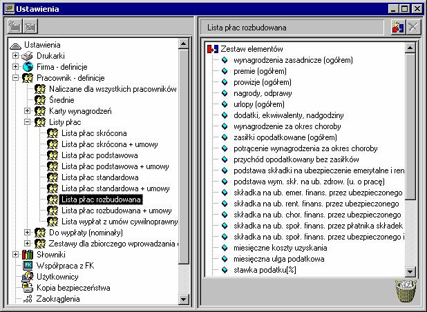 Ustawienia programu 31 Szczegółowe informacje na temat ustawień drukarek znajdują się w PODRĘCZNIKU UŻYTKOWNIKA rozdział Przygotowanie programu do pracy punkt Ustalanie parametrów drukarek i stylów
