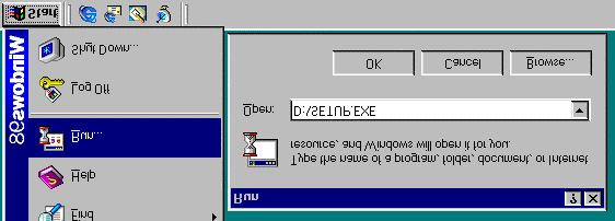 Rysunek 1: Uruchomienie instalacji 4. Wpisz [D:\SETUP.EXE] i kliknij OK, aby uruchomić Trust Software Installer. 5. Wybierz język, który chcesz używać. 6. Wybierz Install Trust USB Video Editor. 7.