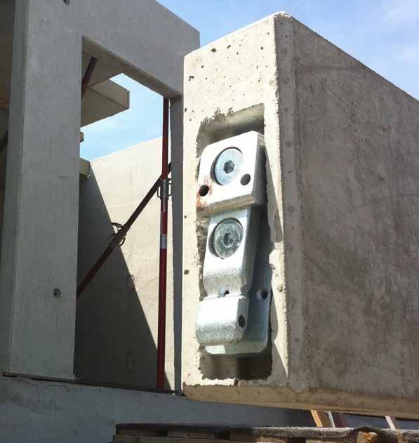 = prefabrykat = beton monolityczny ściana filigran = ( double wall ) Rys. 32. Przykłady złączy dla łącznika FS-Box Fot. 41.