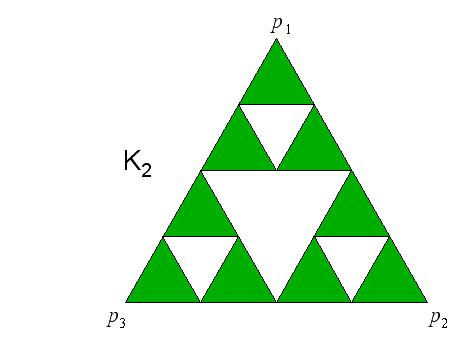 Popatrzmy na wycinek trójk jkąta w powiększeniu Każdy trójkątny fragment skonstruowanego zbioru,