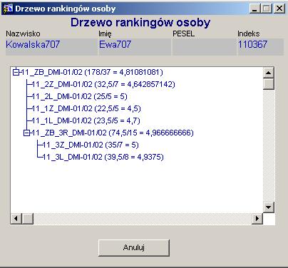 >3, a następnie wykonać zapytanie (przycisk F8 lub z menu głównego Zapytanie Wykonaj).