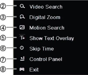 Na przykładzie powyżej pokazano stałe nagrywanie. 8. Linia czasu: pozwala przejść do przodu lub do tyłu w czasie. Linia czasu porusza się od lewej (najstarsze wideo) do prawej (najnowsze wideo).