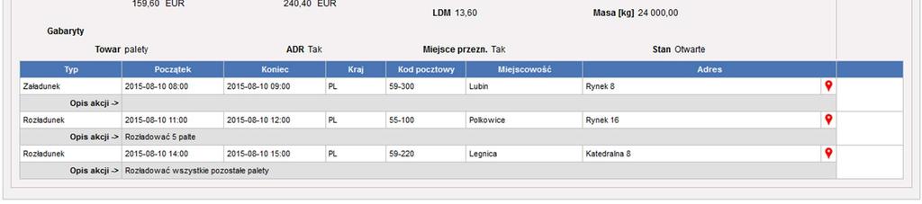 146 przedstawiono przykładowy wydruk zlecenia przedstawionego na Rys. 145.