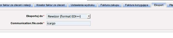 EDI++). Pozostałe pola (kod nadawcy) wypełniamy zgodnie z tym, co ustalimy ze swoją księgowością. Rys.