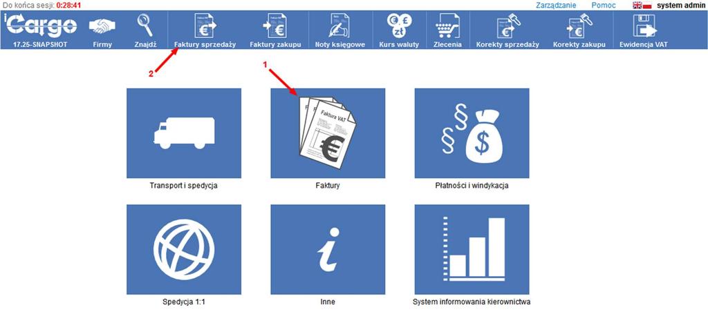 12.17 Odczytywanie przypisanych numerów zleceń/relacji na fakturach 12.17.1 Odczytywanie numeru zlecenia w fakturach sprzedaży W module Faktury (Rys.