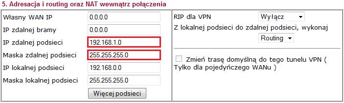 Konfiguracja części Ustawienia Dial-In zgodna z założeniami przykładu: w polu Protokół dla połączenia wybierz Tunel IPSec zaznacz Określ Zdalna brama VPN, a w polu ID wpisz tożsamość routera klienta