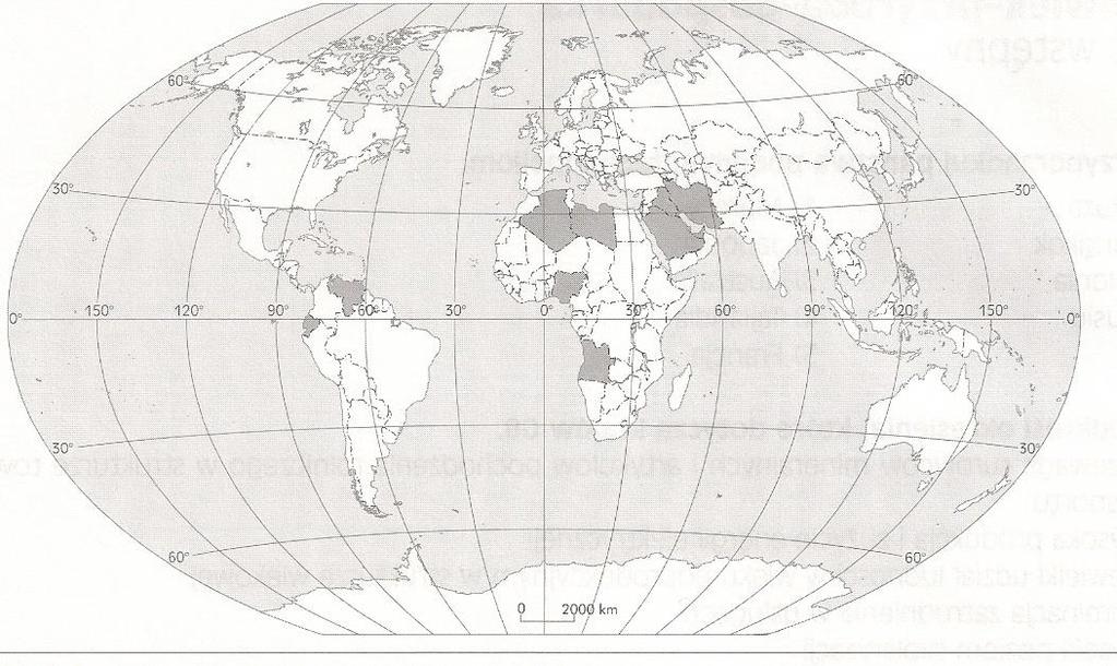 Zadanie 22. (0 3) Na mapie ciemniejszym kolorem wyróżniono państwa należące do pewnej organizacji międzynarodowej. D. Plandowska, J. Siembida, Z.