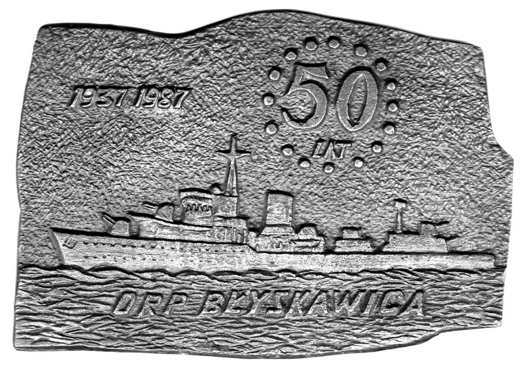 36 ORP "Błyskawica" przypadkowo pominięto zdjęcia awersu i rewersu omawianego medalu, które obecnie