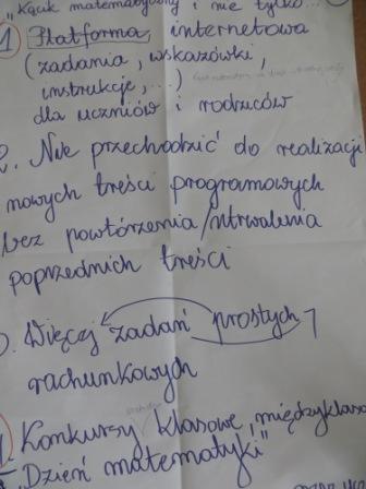 Wewnętrzna diagnoza potrzeb i plan działań dla szkół-nasze plany Niestandardowy sposób edukacji,,kącik matematyczny i nie tylko Lekcje otwarte Utrwalanie i powtarzanie