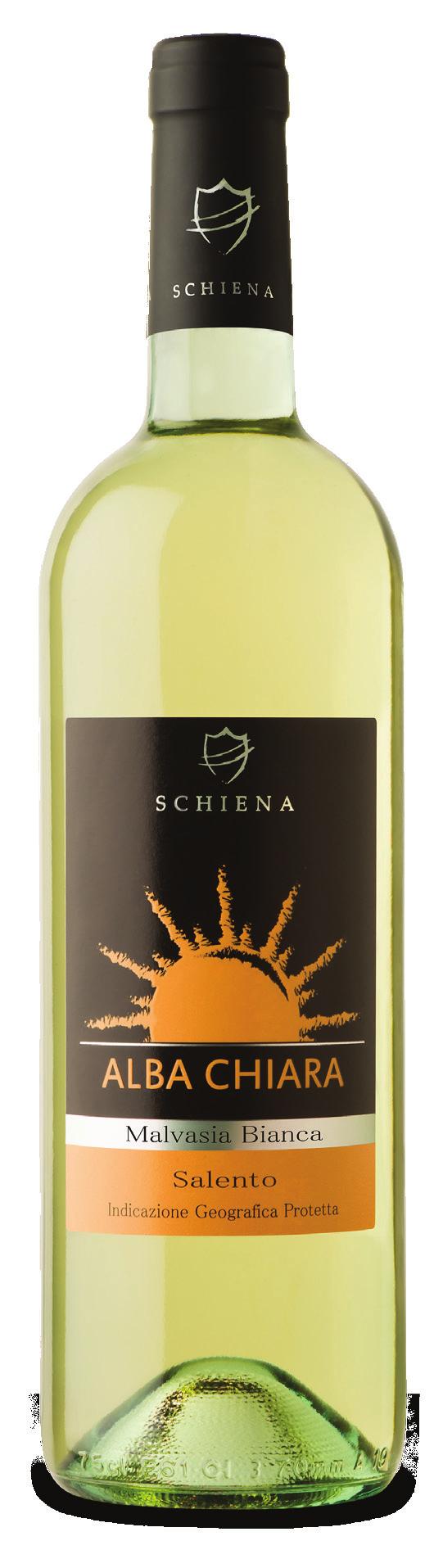 Alba Chiara malvasia bianca salento igp INNOVATION 100% Malvasia Biała. Francavilla Fontana (Br). Guyot. Trzecia dekada sierpnia. Winogrona zbierane ręcznie.