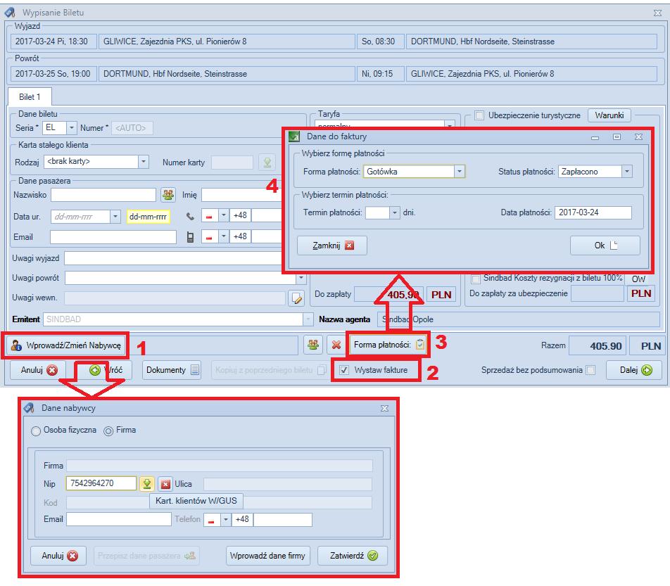 INSTRUKCJA WYSTAWIANIA FAKTUR VAT ZA SPRZEDANE BILETY W SYSTEMIE VOYAGER.