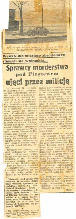 2 (1009) 10 stycznia 2017 ŻYCIE PLESZEWA 5 FABIANOWIE ery osoby, w tym kobietę w ciąży Stanisław G. z Popówka za zamordowanie czterech osób w Fabianowie został skazany na karę śmierci.