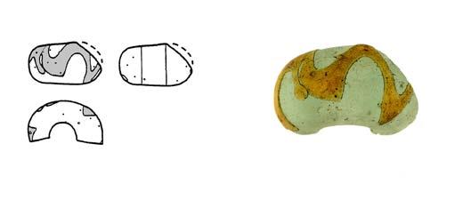 DYSKUSJE I POLEMIKI 341 a b 0 1 cm 0 1 cm Ryc. 1. Wicina, pow. Żary. Szklany paciorek a rysunek (kolorem szarym zaznaczono szkło ornamentu); b zdjęcie. Rys. T. Purowski, fot. M. Gmur Fig. 1. Wicina, Żary district.