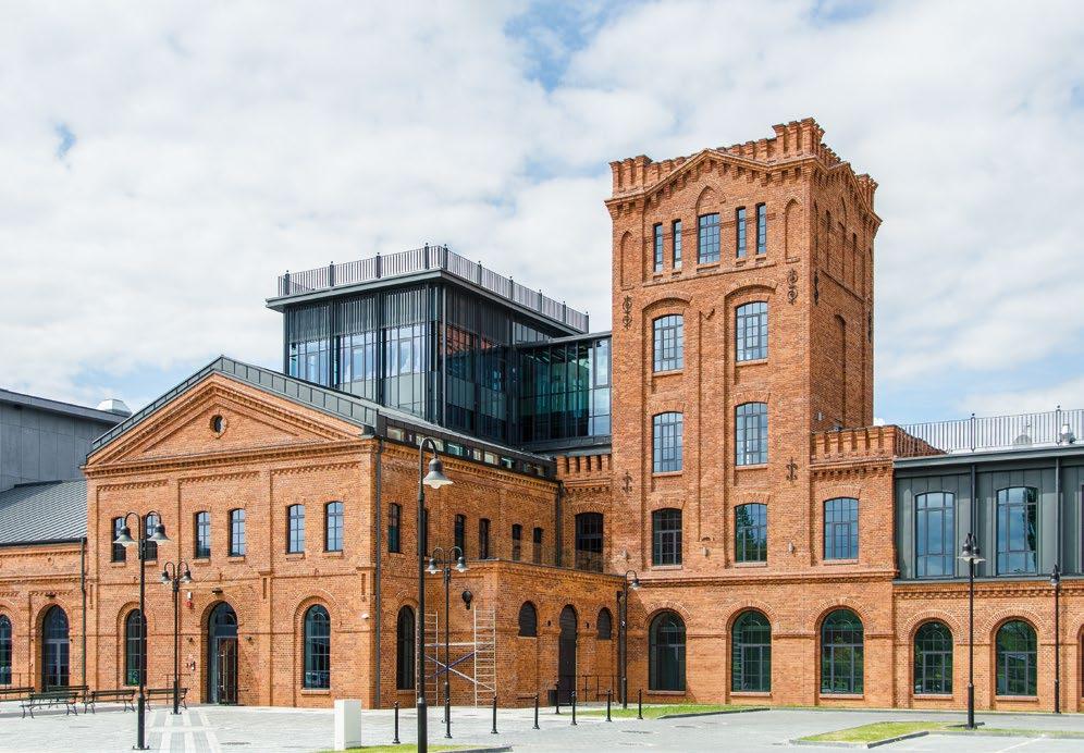 Dawna fabryka Ludwika Grohmana klimatyczne, nowoczesne biura Barciński Park luksus nowoczesności i piękno starej zabudowy Apartamenty Barciński Park to mariaż historii z nowoczesnością.