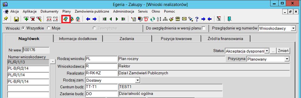 UWAGA: W trybie wyszukiwania (kolor niebieski) można szukać po wielu polach w ramach tego samego bloku danych.