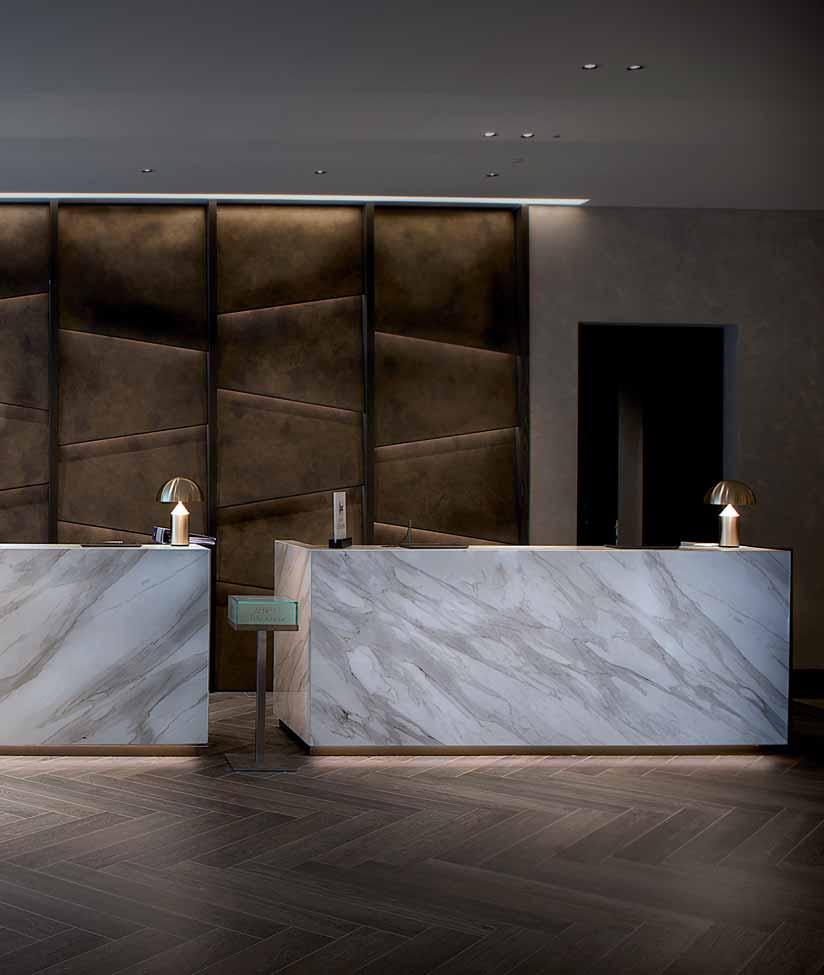 HILTON HOTEL MILANO (ITALY) Counters: Calacatta Gold