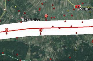 wyładowania/km 2 /rok).