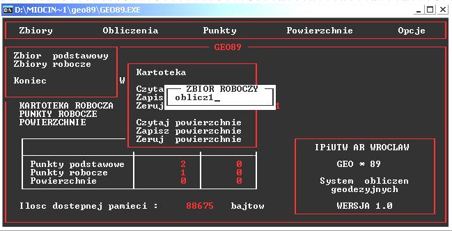 Program automatycznie zestawia dane i wyniki w postaci raportu: Raport ten naleŝy zapisać (Z) do pliku o nazwie Raporty.