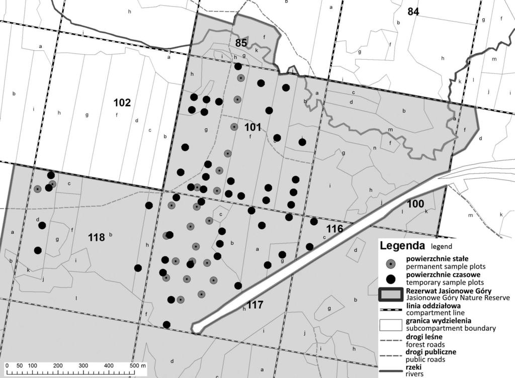 M. Orzechowski et al. / Leśne Prace Badawcze, 2016, Vol. 77 (2): 124 133 125 oraz sposobu odnowienia. Bardziej podatne na chorobę są drzewostany młode.