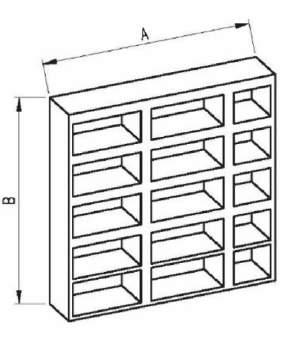 max. 810 mm max. 600 mm A max. 600 mm max. 810 mm max. 600 mm max. 600 mm Wymiary kratek wentylacyjnych KRATKI WENTYLACYJNE DO DRZWI PRZECIWPOŻAROWYCH NR ELEMENTU A B NR ELEMENTU A B 610.2020.