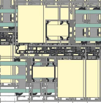 ZALETY SYSTEMU 2 doskonała izolacyjność cieplna - Uf = od 1,1 W/m K, grubości wypełnienia do 62 mm, możliwość wykonania drzwi o bardzo dużych gabarytach i ciężarze skrzydła nawet do 430 kg, możliwość