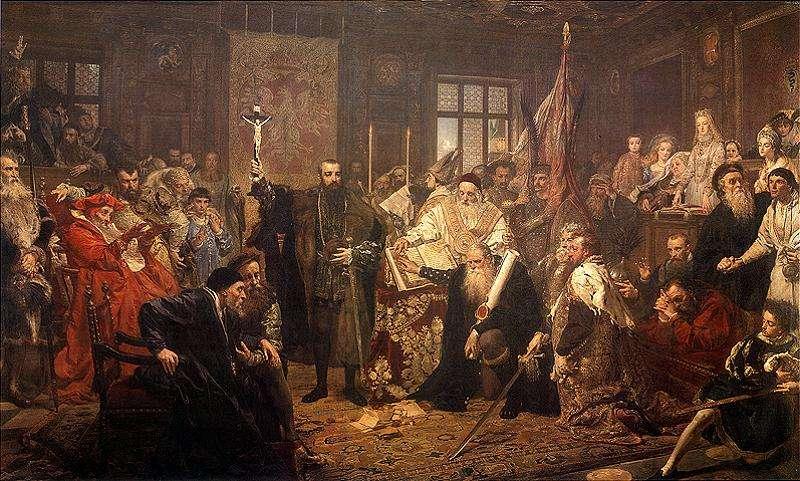 Dzieło Matejki powstało w trzechsetną rocznicę podpisania porozumienia polsko-litewskiego.