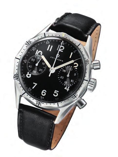 JUNGHANS MEISTER Fascynacja lataniem Wysokie wymagania stawiane pomiarowi czasu przez lotnictwo firma Junghans spełniała już w latach 30-tych ubiegłego wieku,