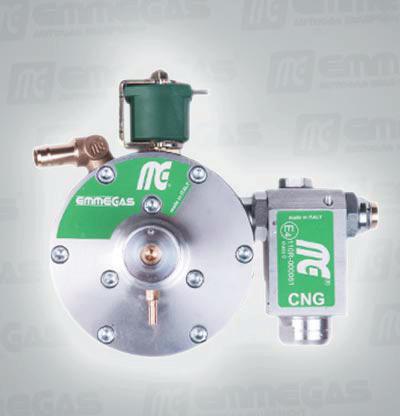 REDUKTORY CNG NGV 04 J With lock-off Injection valve Homologacja ECE R 110 Dane techniczne: - Dwustopniowy z wbudowanym elektrozaworem, odpowiedni tylko dla systemów sekwencyjnego wtrysku gazu; -