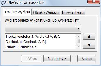 ). Teraz czas na zapisanie nowego narzędzia. Klikamy ponownie Narzędzia i Menedżer narzędzi. W oknie dialogowym klikamy Zapisz jako i wpisujemy nazwę Kwadrat.ggt (rozszerzenie.