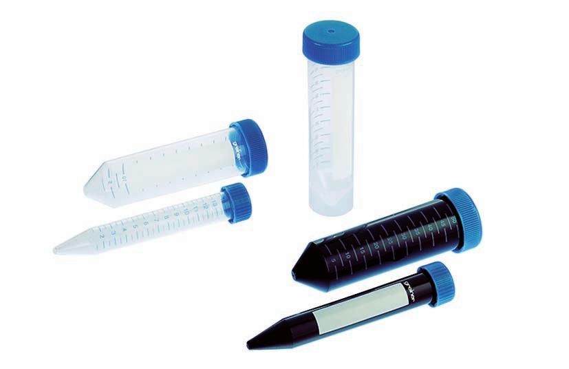 Probówki wirówkowe Probówki wirówkowe CELLSTAR Producent: Greiner Bio-One. Z PP. Niebieska zakrętka z HDPE. Sterylne. Bardzo dobra wytrzymałość termiczna, mechaniczna i chemiczna. Dno stożkowe.