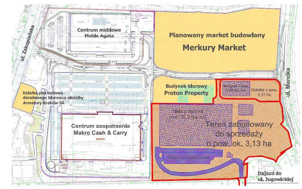 Plan zagospodarowania nieruchomości Armatury w Krakowie Źródło: Spółka Jednym z czynników negatywnie wpływających w ostatnim czasie na percepcję walorów spółki jest zadłużenie.