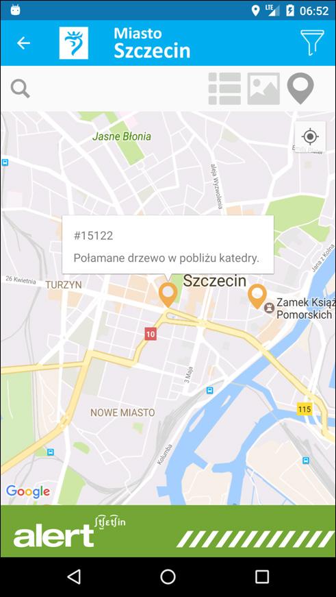 Kliknięcie w ikonę Filtruj znajdującej się na głównej belce umożliwia otwarcie ekranu