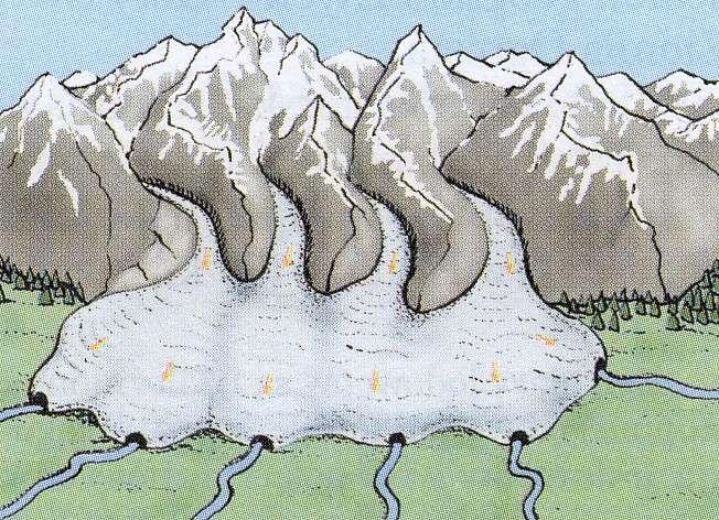 Tego typu lodowce są charakterystyczne dla okolic podbiegunowych,