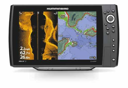 HELIX 12X SI GPS 12,1" DISPLAY Prmetry: HD Side Imging & HD Down Imging 455 khz / (2) 86 @ -10 db 800 khz / (2) 55 @ -10 db cłkowite pokrycie 180 Digitl Signl Processing (DSP) DulBem PLUS +