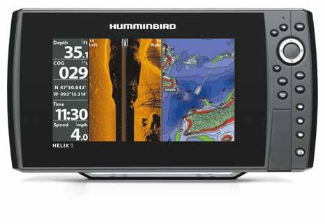 HELIX 9X SI GPS 9" DISPLAY Prmetry: Side Imging / Down Imging 455 khz / (2) 85 @ -10 db cłkowite pokrycie 180 DulBem PLUS + SwitchFire 200 khz
