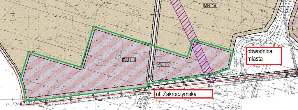 Miejscowy plan zagospodarowania przestrzennego miasta Serock obszar A symbol P/U 1,2 tereny obiektów produkcyjnych,