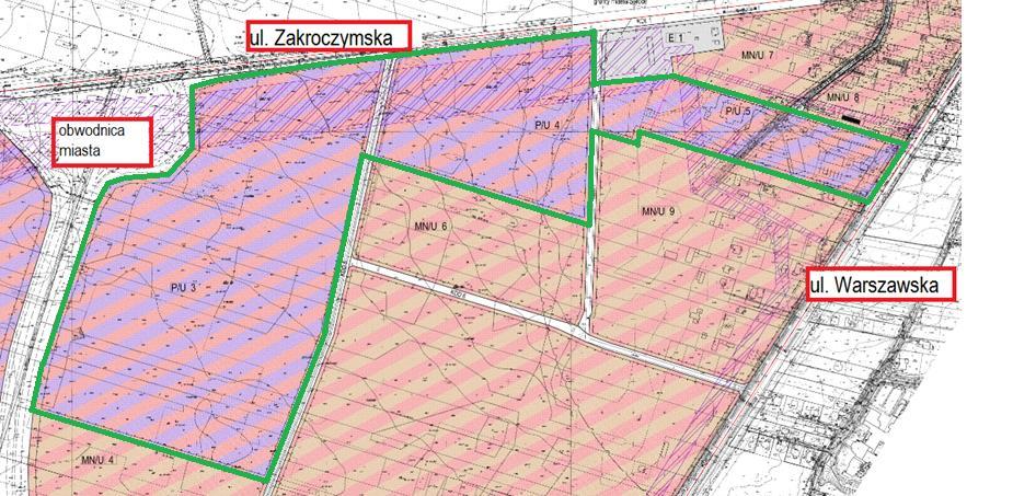 Miasto Serock obszar C P/U 3,4,5 - tereny obiektów produkcyjnych, składów i magazynów lub