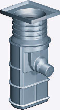 Wpusty uliczne LW 400 Dostępny w handlu właz betonowożeliwny Nasada Uszczelna wargowa jako osprzęt Studzienka : klapa chroniąca przed gryzoniami 10 100 mm = 573 785 mm Możliwe głęb.