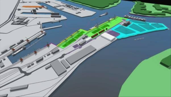Poprawa dostępu do portu w Szczecinie w rejonie Basenu Górniczego Modernizacja istniejących nabrzeży Katowickiego i Chorzowskiego, które są najintensywniej wykorzystywanymi nabrzeżami w rejonie