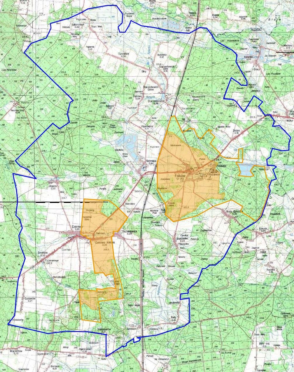 Mapa nr 11 Obszary