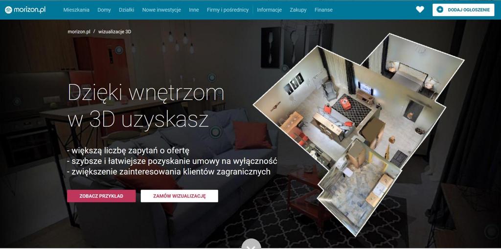 Morizon to lider innowacyjności wśród serwisów SEGMENT WYSZUKIWANIA (2/2) Morizon wprowadza do Polski innowacyjne