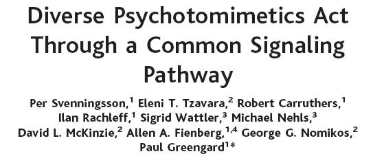 Neurobiologia Schizofrenii jak to wszystko powiązać? Rola białka DARPP-32 Svenningsson, P. et al.