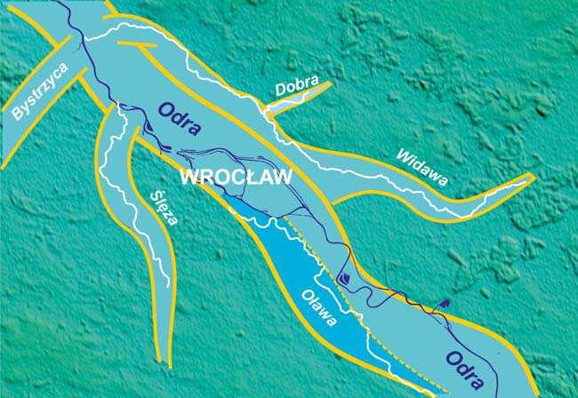 W poszukiwaniu dawnej Odry 71 Wst p Dla mieszka ców Wroc awia, którzy codziennie pokonuj liczne przeprawy nad wod ( cznie, tylko w aglomeracji miejskiej, jest ponad 300 mostów i k adek!