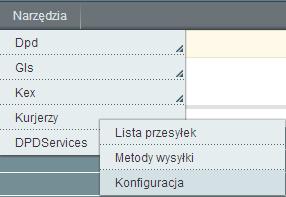 Konfiguracja Aby wyświetlić konfigurację modułu, wchodzimy w menu