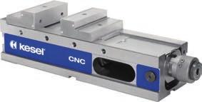 i Z magnesem stałym 1 1,00 (19,00) CNC Wysokociśnieniowe imadła maszynowe Regulacja ustawienia na stole maszyny: wzdłuż i Wysokociśnieniowe imadło CNC o stałej długości w poprzek za pomocą rowków H7