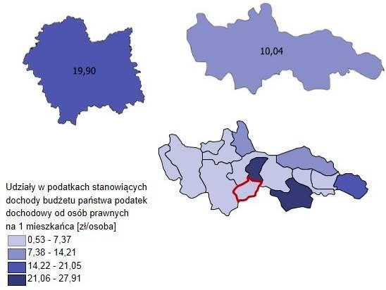 Wykres 9. Podmioty wpisane do rejestru REGON na 10 tys.