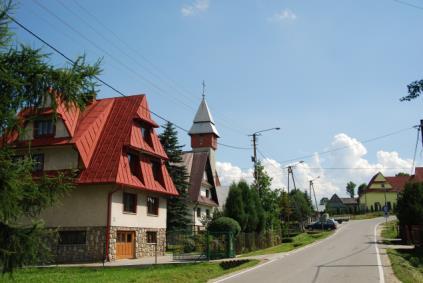 Rozproszona zabudowa w Bańskiej Niżnej Źródło: Urząd Gminy Szaflary (fot.