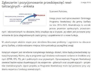 innych spotkań, na których poruszono problem rewitalizacji np. zebrania sołeckie, komisje i posiedzenia radnych gminy.