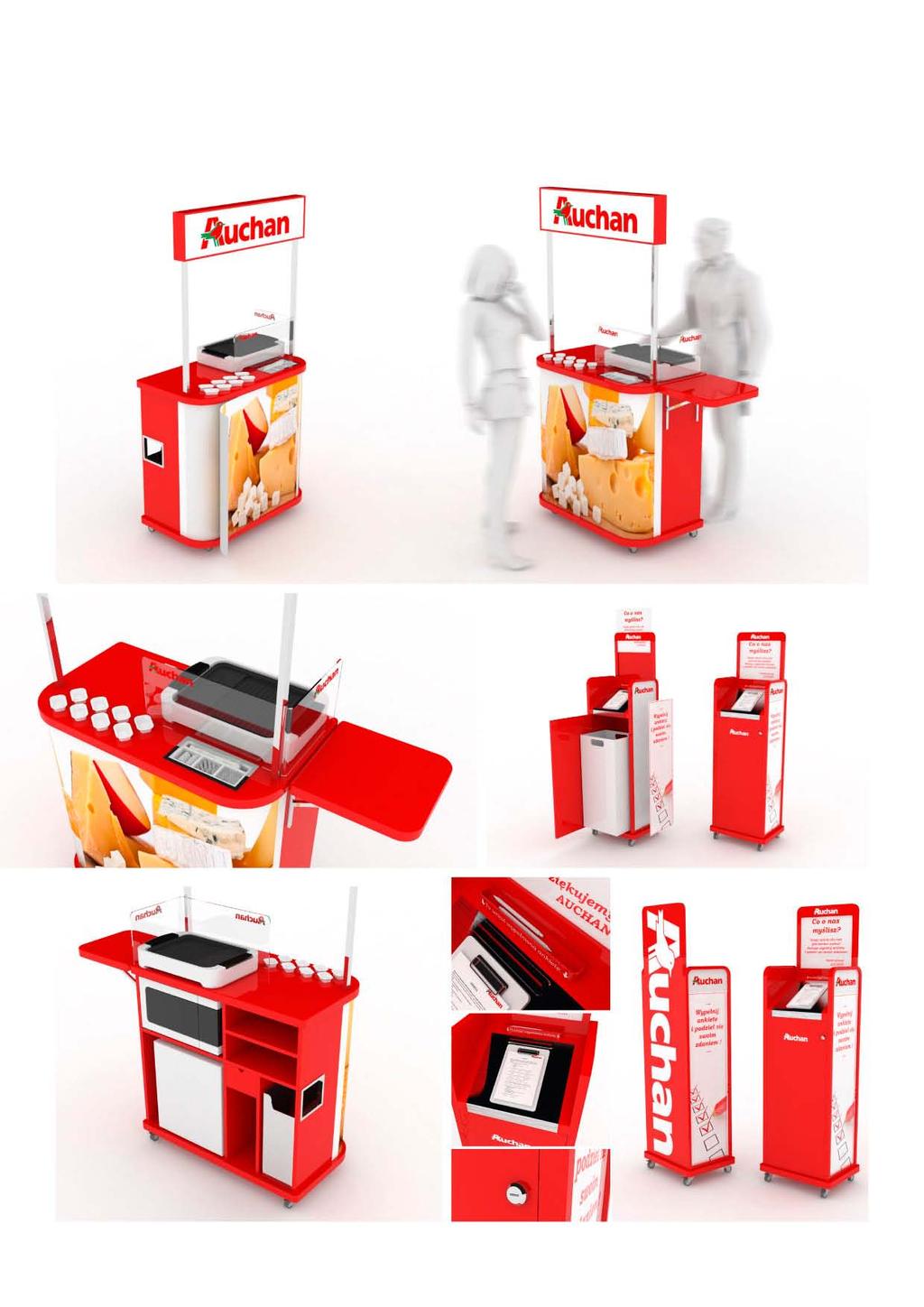 AUCHAN Projekt stoiska degustacyjnego oraz stoiska do